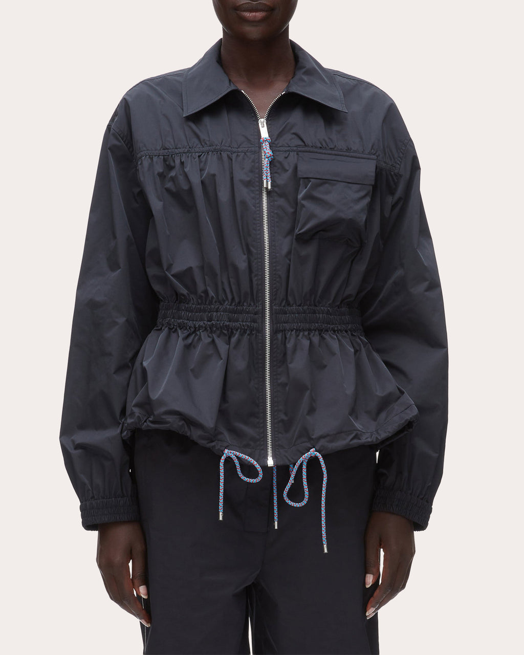 Ripstop Shirred Drawstring Jacket