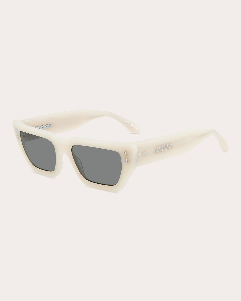 Ivory & Gray Rectangular Sunglasses