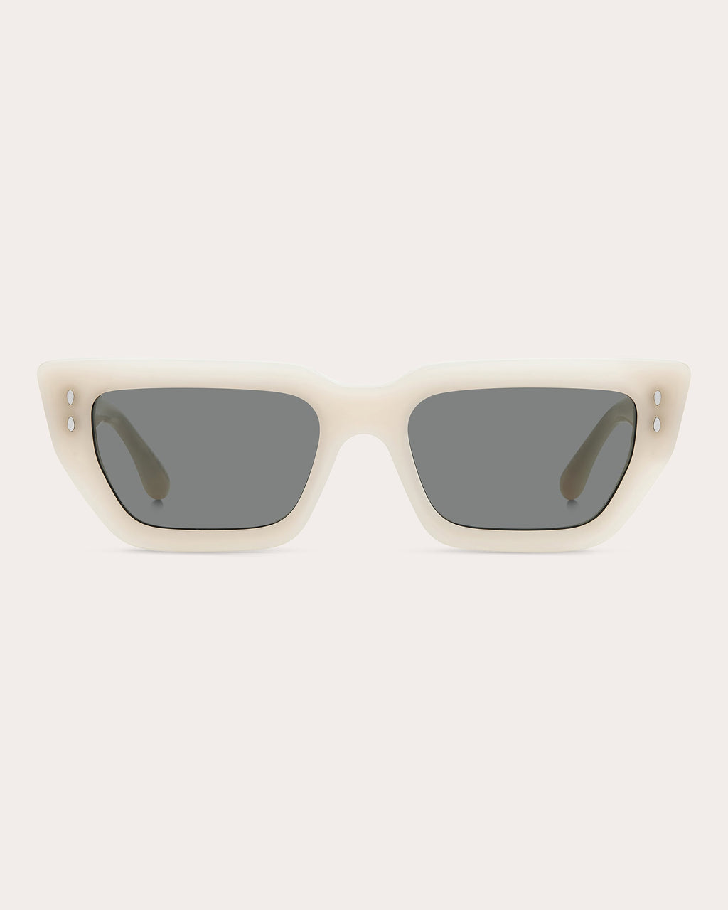 Ivory & Gray Rectangular Sunglasses