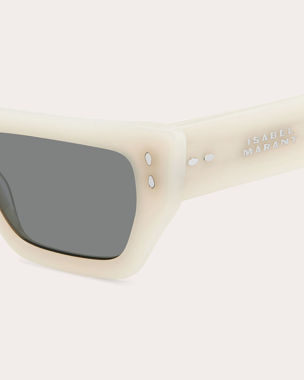 Ivory & Gray Rectangular Sunglasses