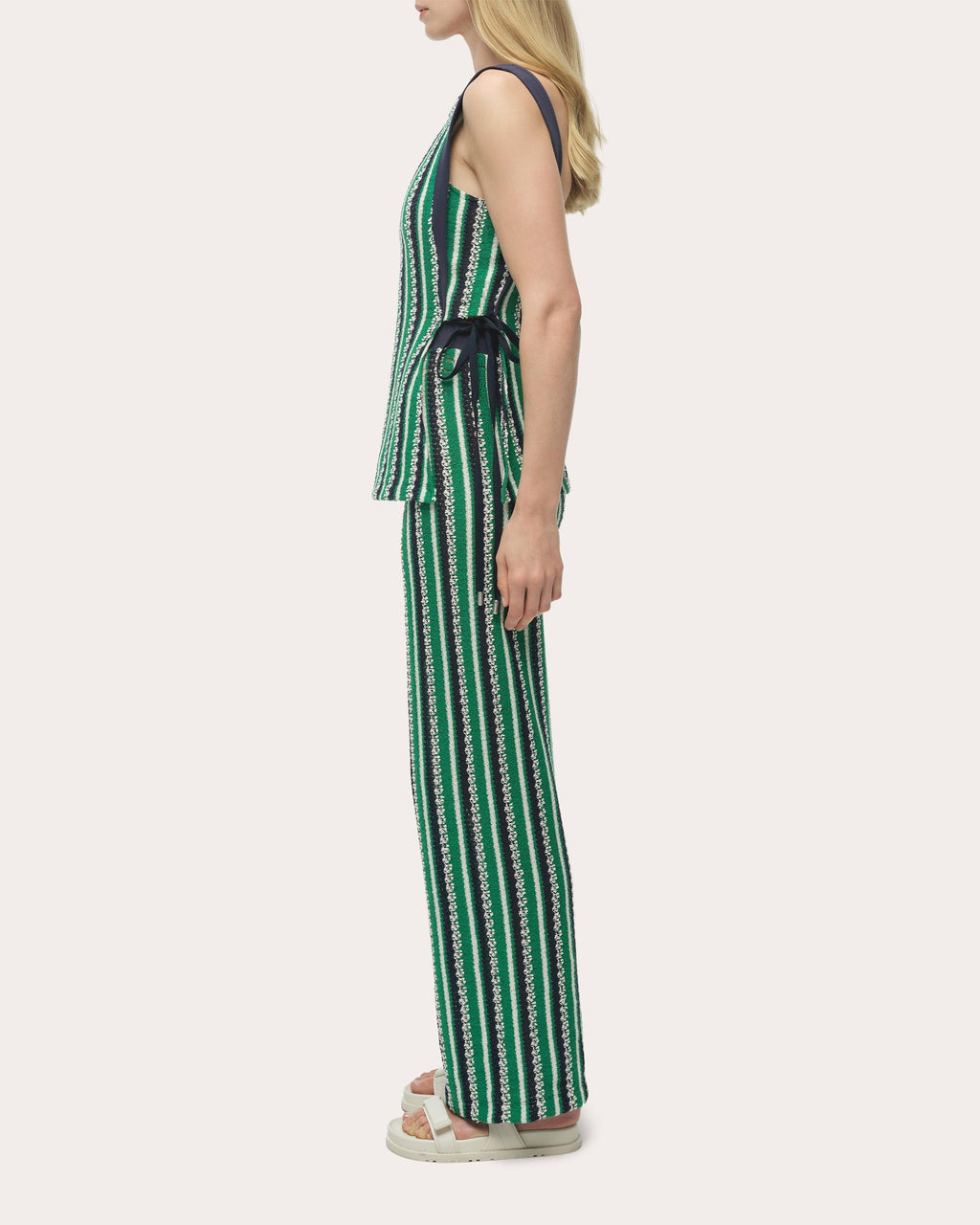 Brenner Stripe Knit Straight-Leg Pants