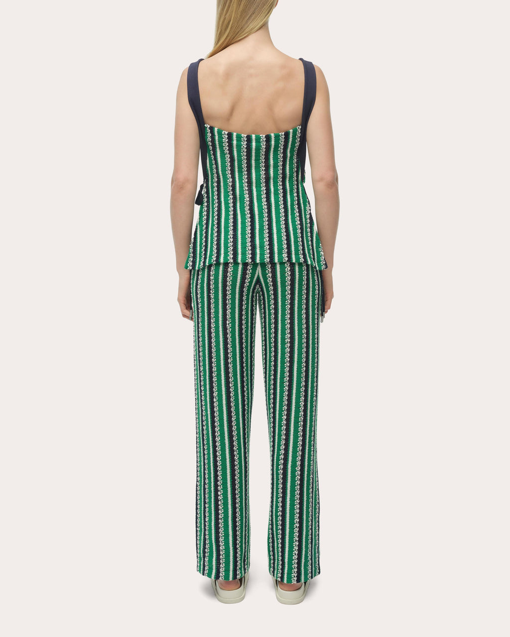 Brenner Stripe Knit Straight-Leg Pants