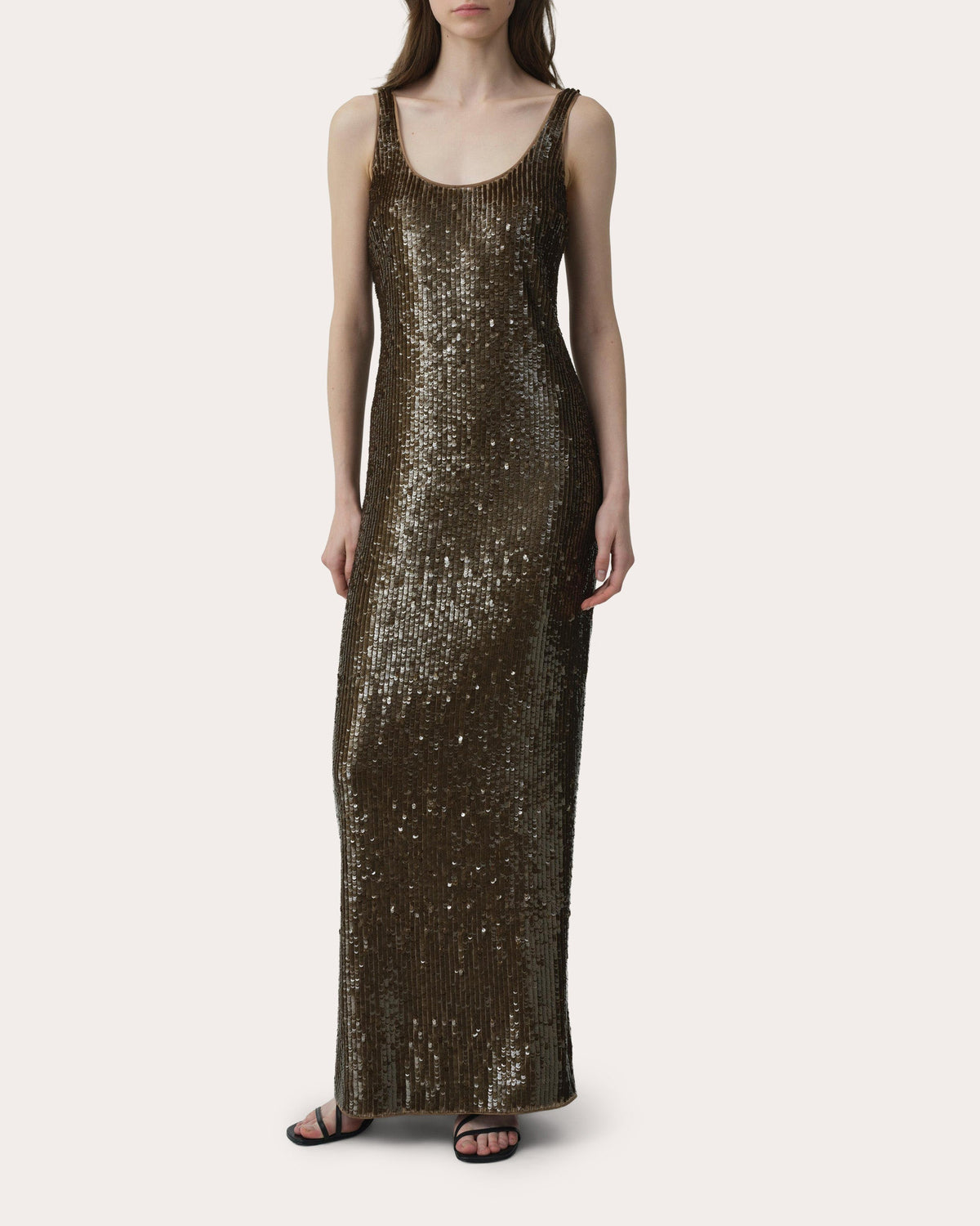 Bex Sequin Scoop Neck Maxi Dress