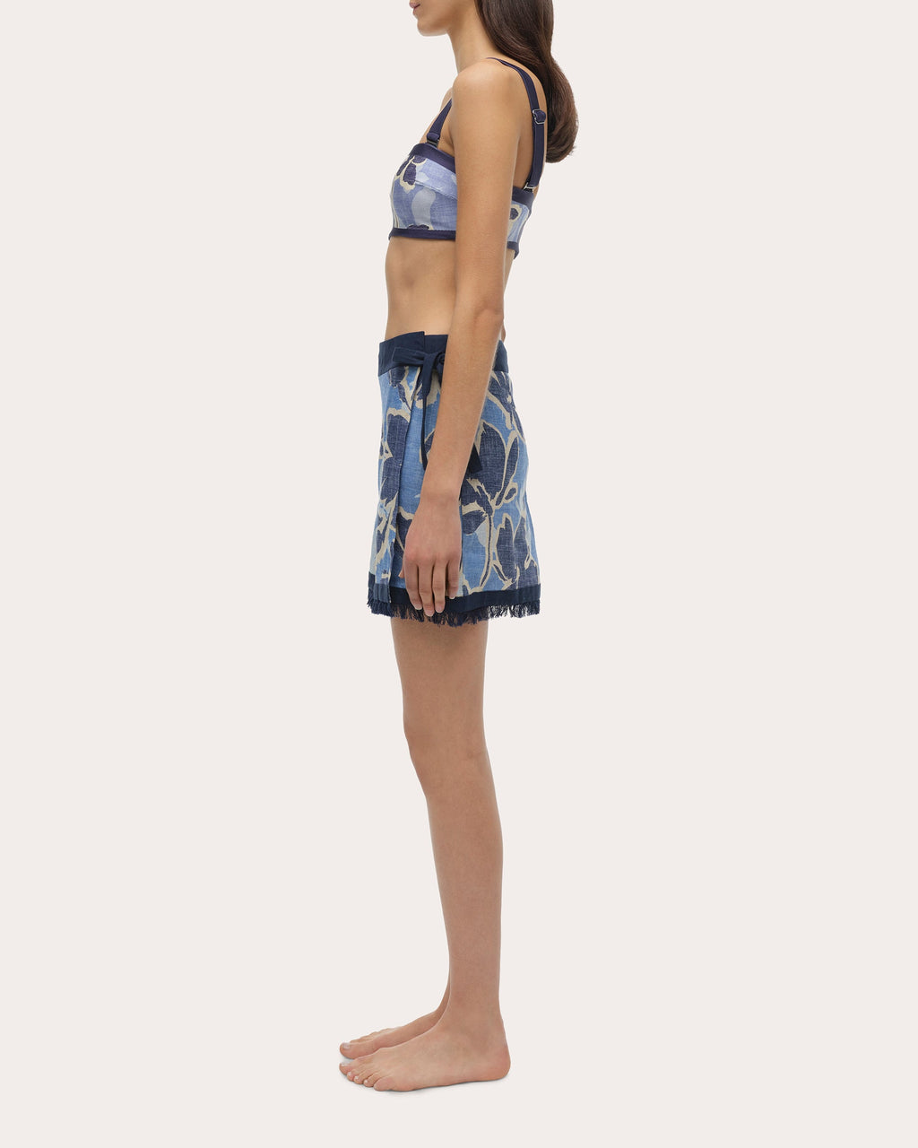 Bethany Floral Linen Mini Wrap Skirt