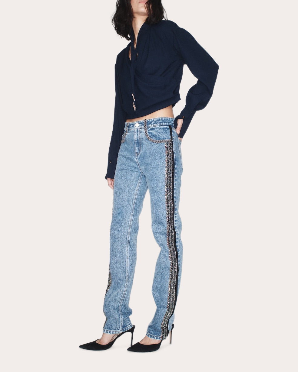Arlo Beaded Skinny Jeans