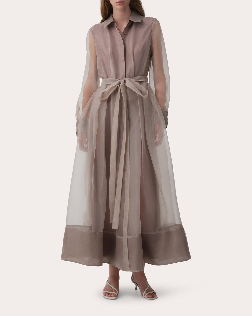 Montgomery Organza Midi Shirt Dress