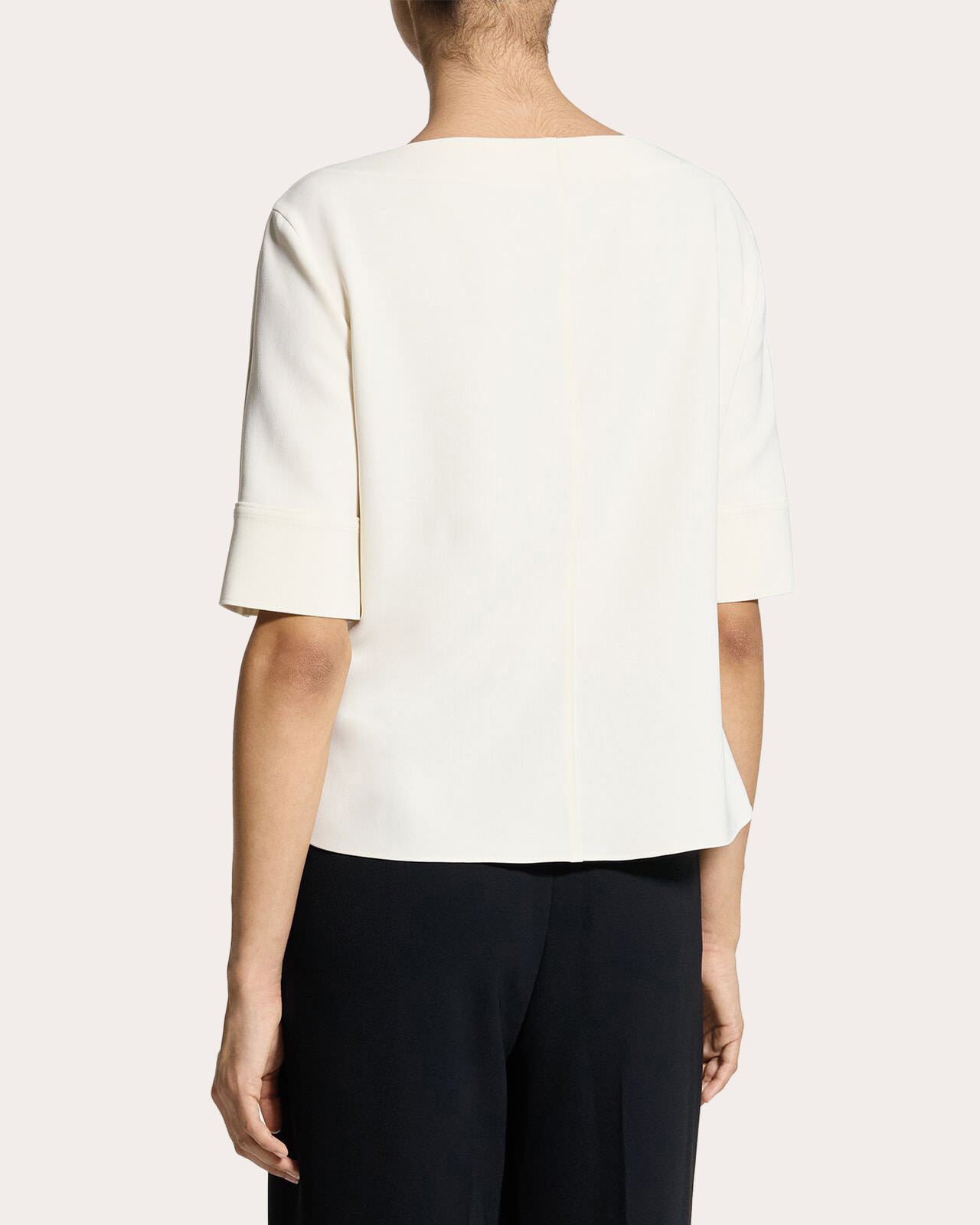 Admiral Crepe Seamed Boatneck Top