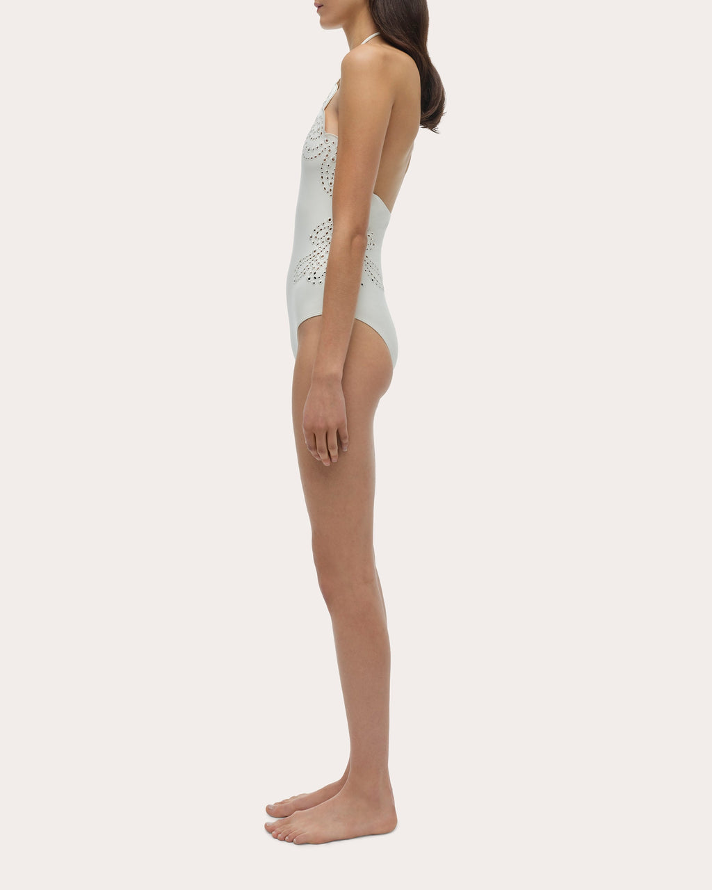 Nicolette Embroidered Halterneck Swimsuit