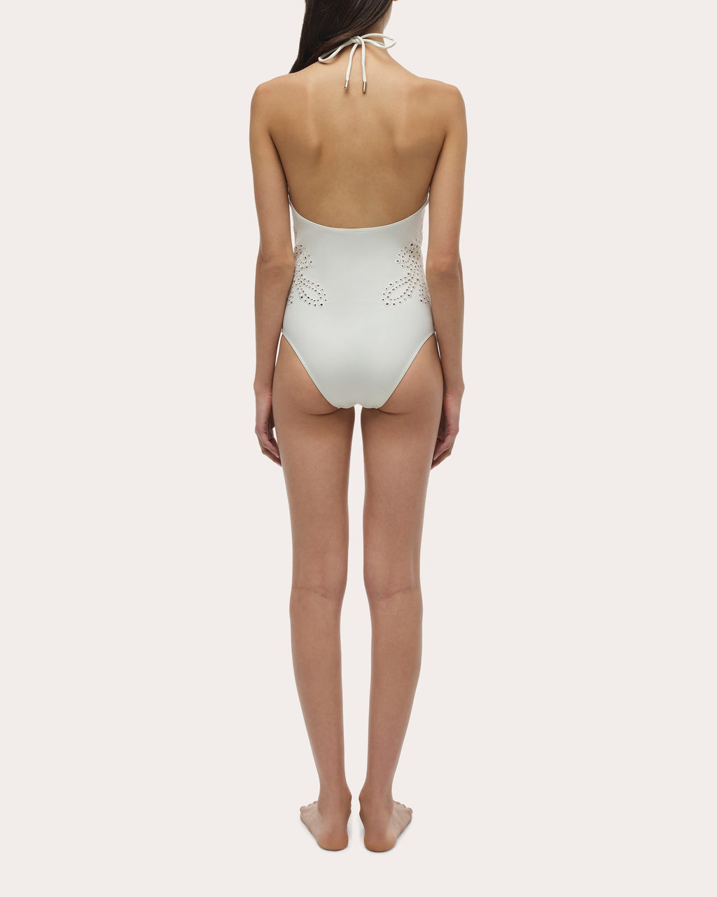 Nicolette Embroidered Halterneck Swimsuit