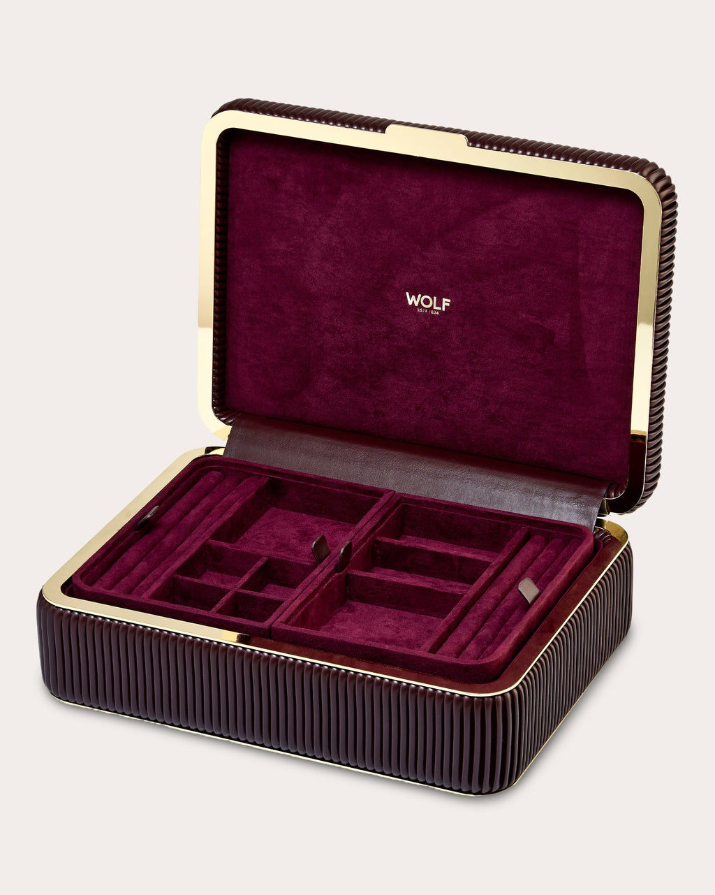 Bella Pleated Medium Jewelry Box