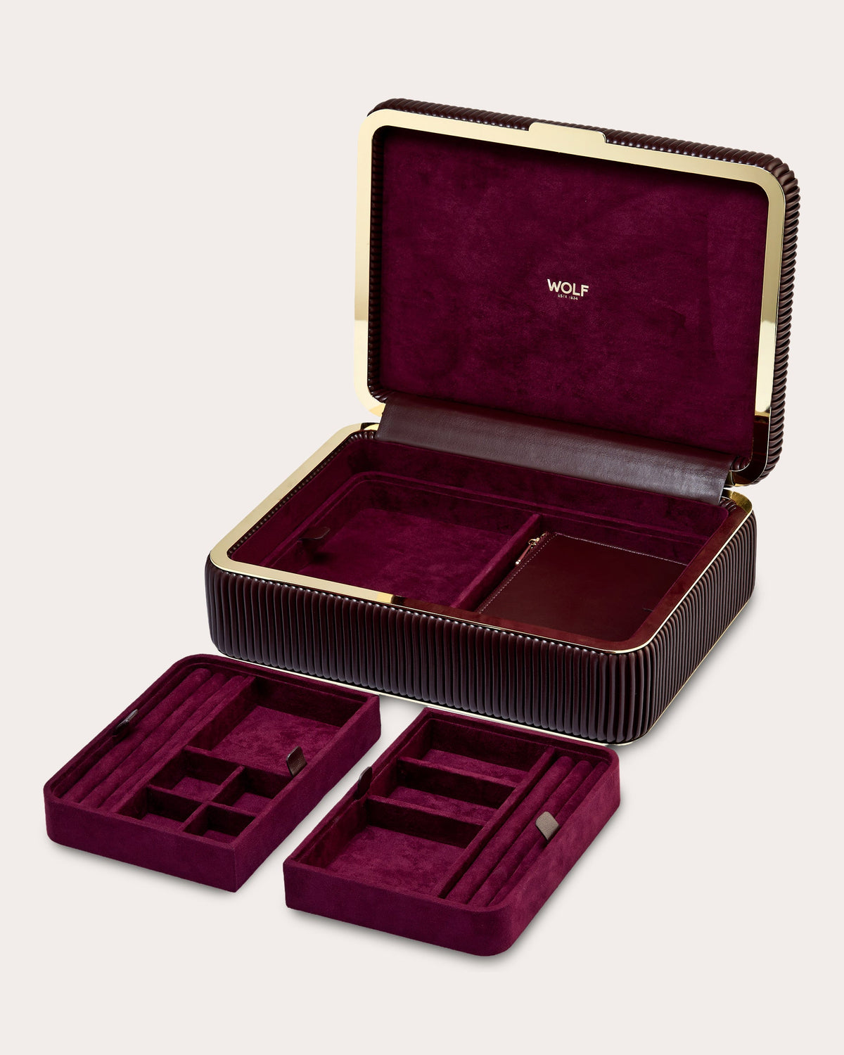 Bella Pleated Medium Jewelry Box