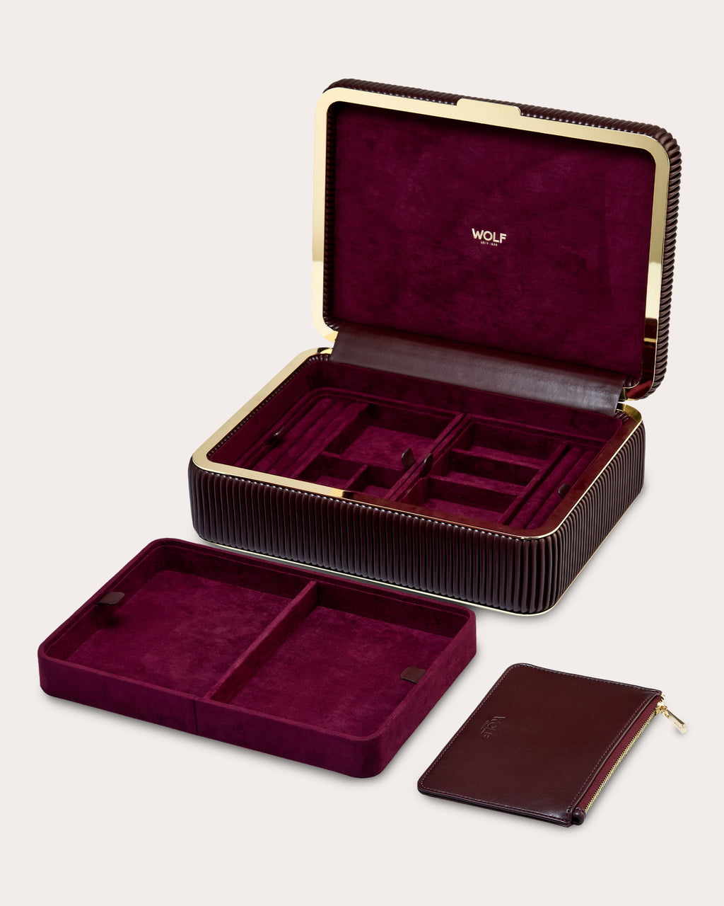 Bella Pleated Medium Jewelry Box