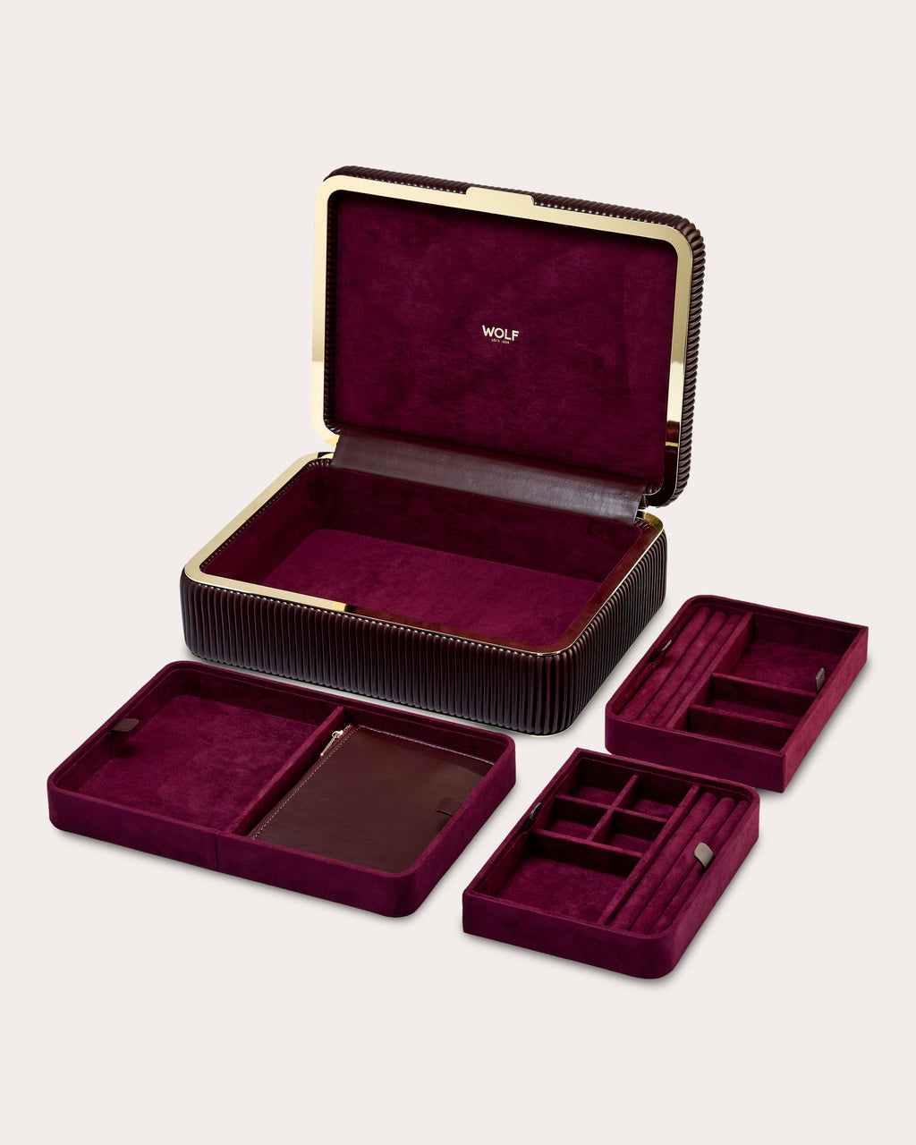 Bella Pleated Medium Jewelry Box