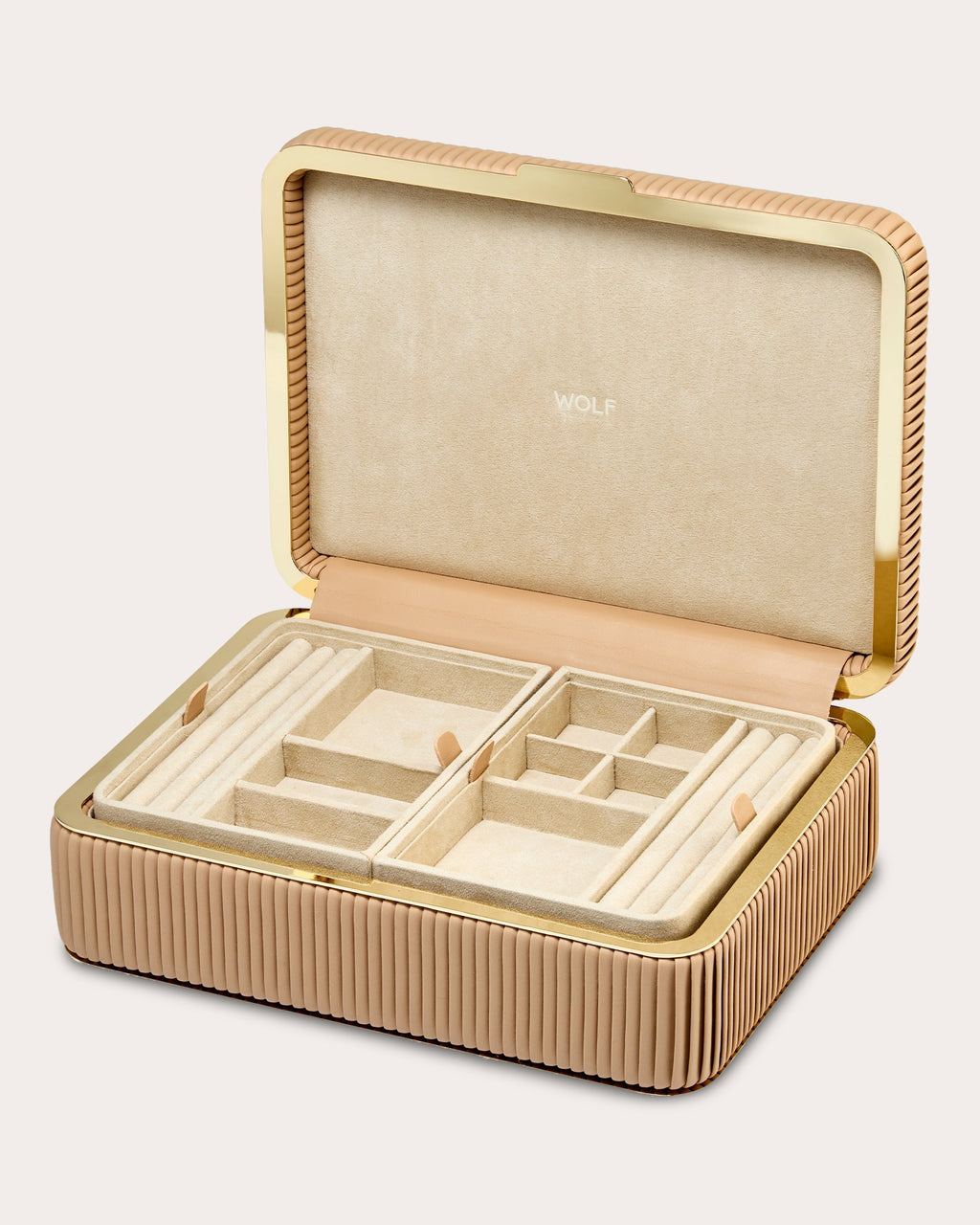 Bella Pleated Medium Jewelry Box