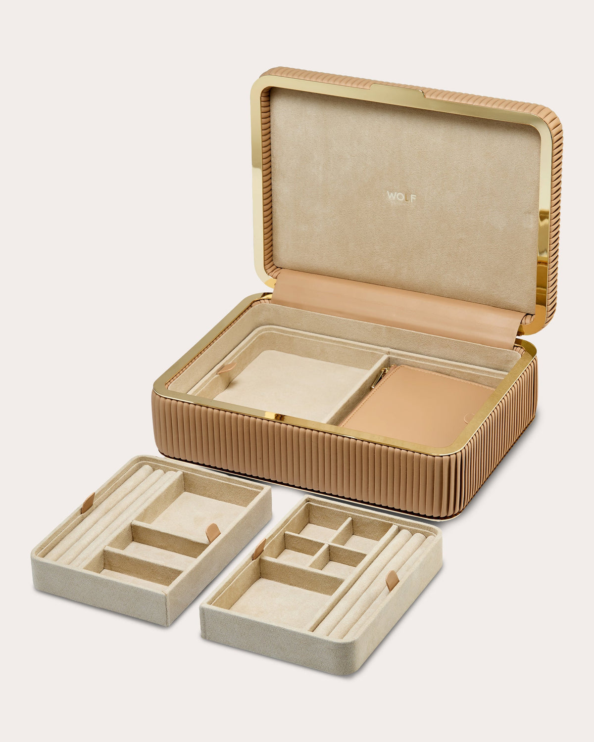 Bella Pleated Medium Jewelry Box