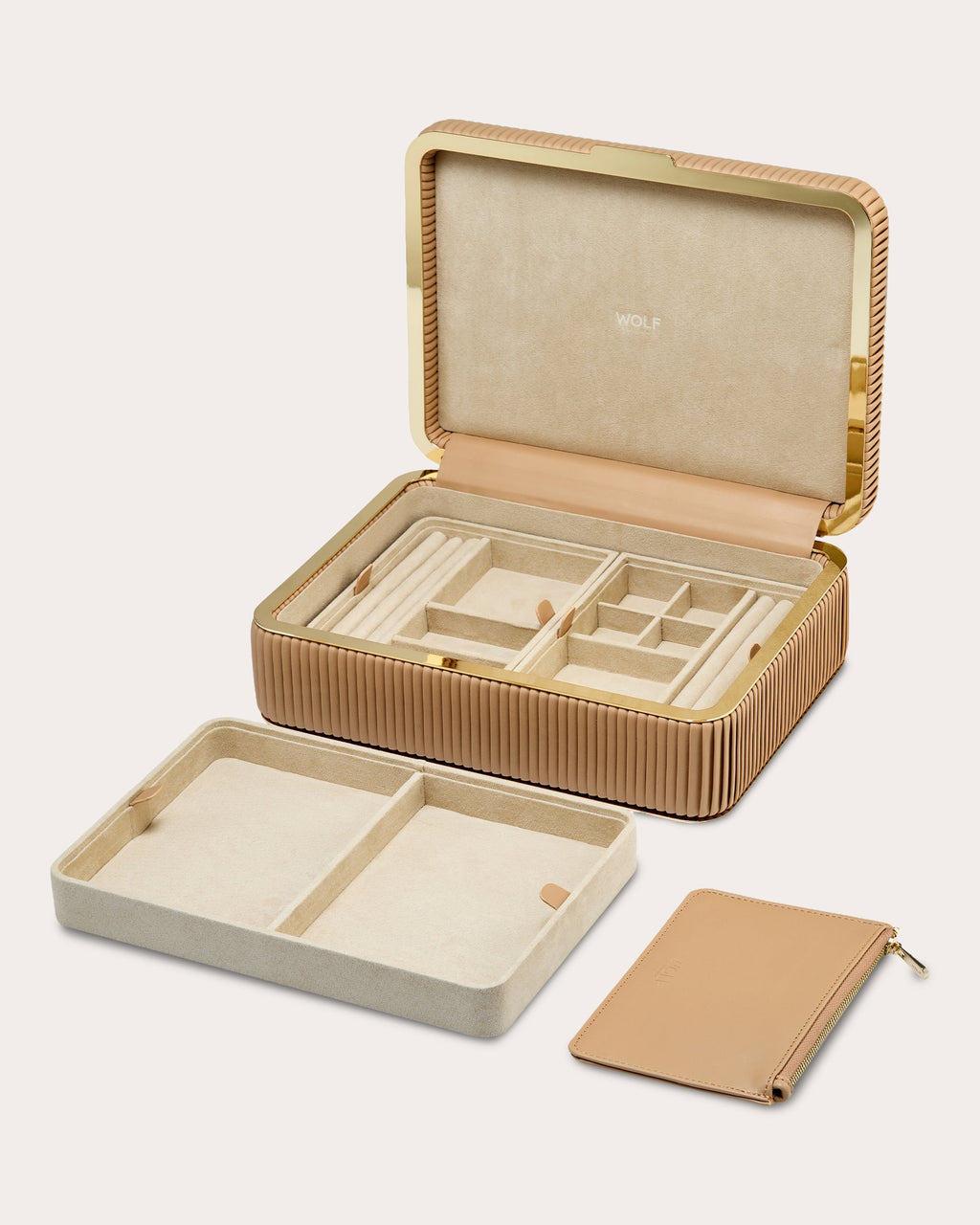 Bella Pleated Medium Jewelry Box