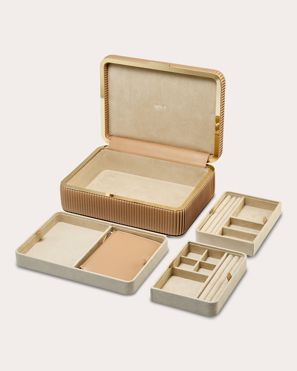 Bella Pleated Medium Jewelry Box