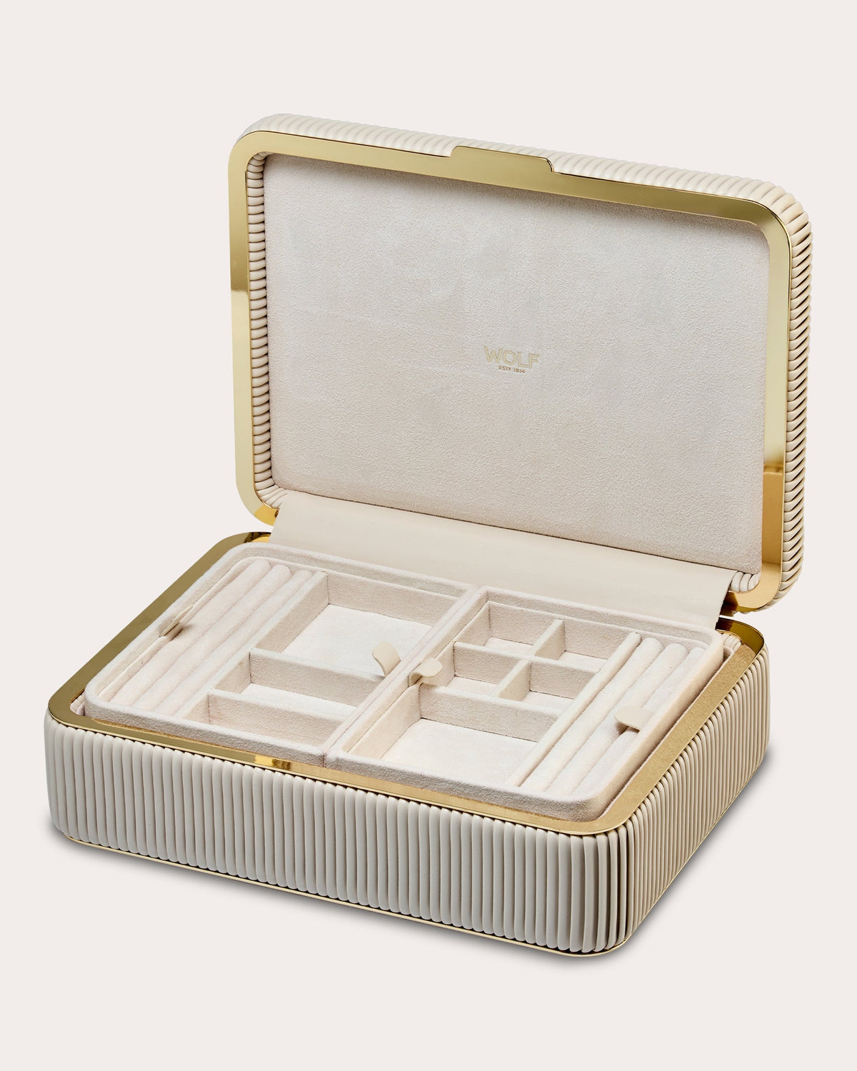 Bella Pleated Medium Jewelry Box