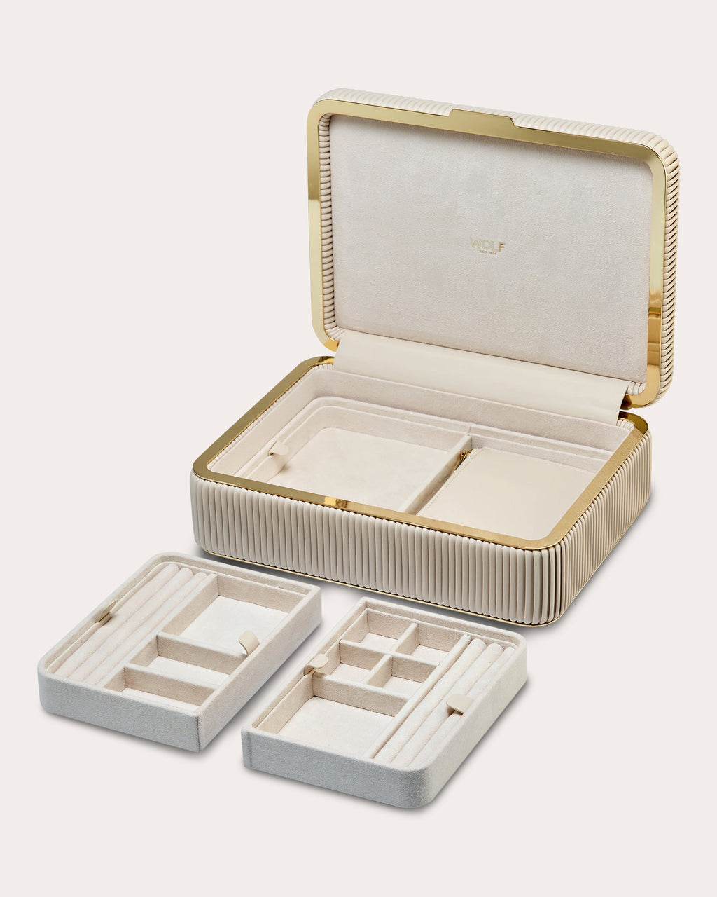Bella Pleated Medium Jewelry Box
