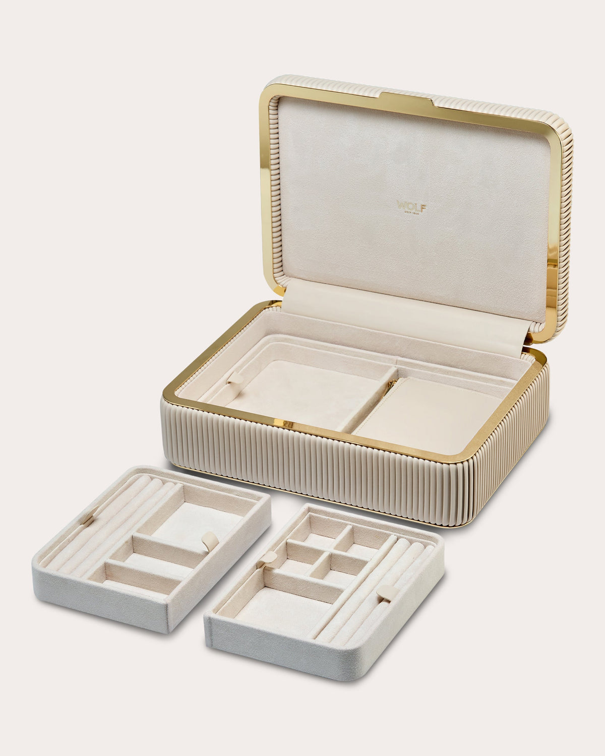 Bella Pleated Medium Jewelry Box
