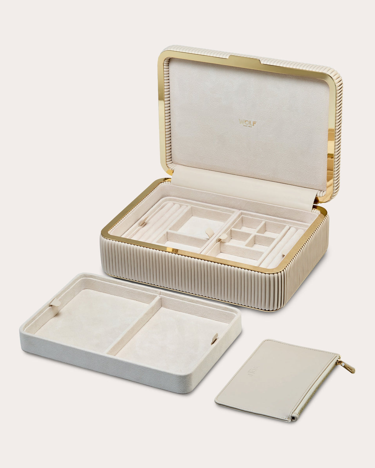 Bella Pleated Medium Jewelry Box