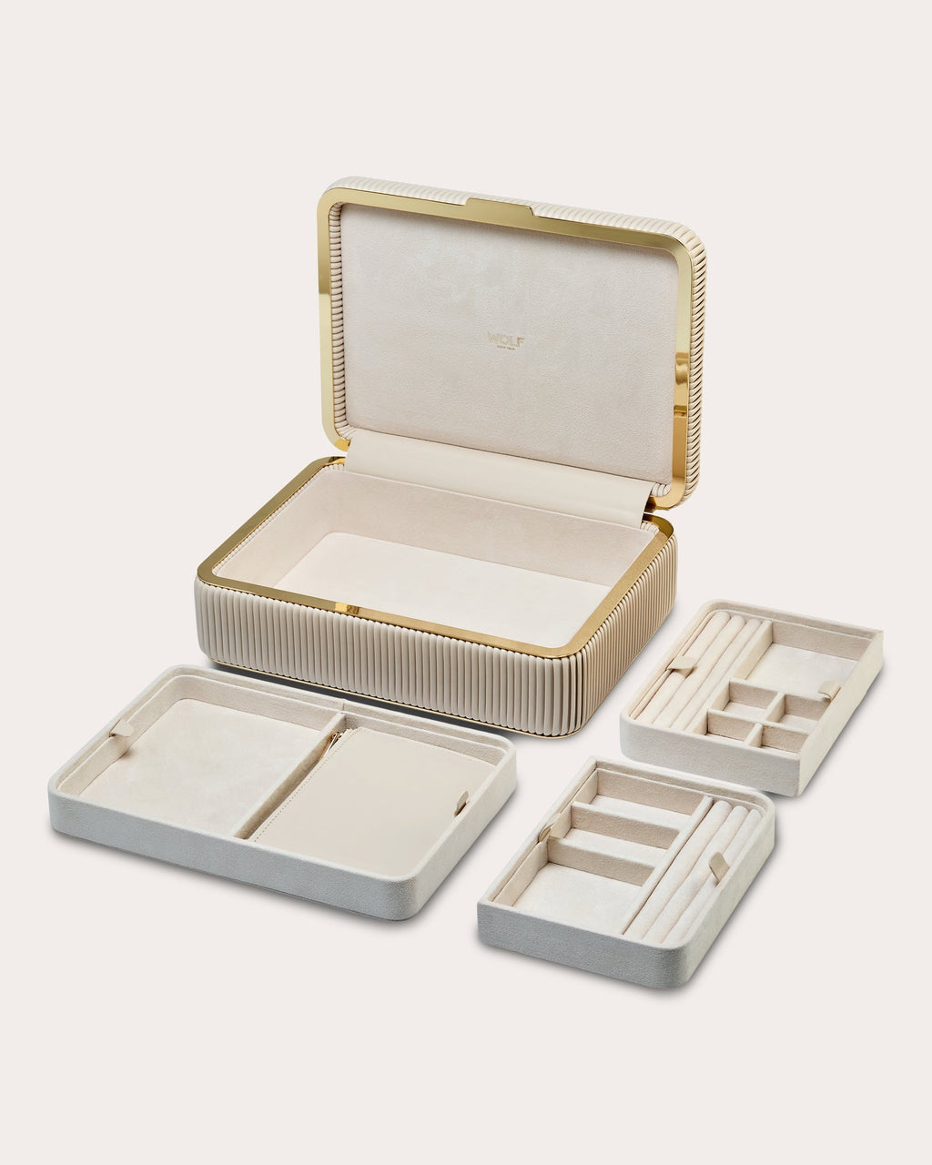 Bella Pleated Medium Jewelry Box