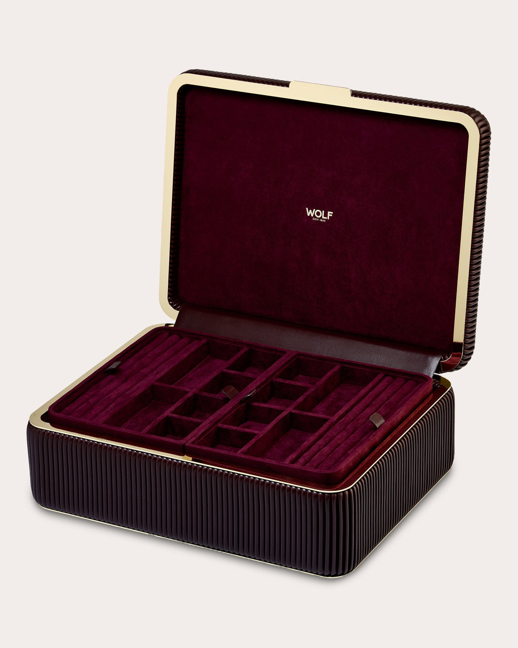 Bella Pleated Large Jewelry Box
