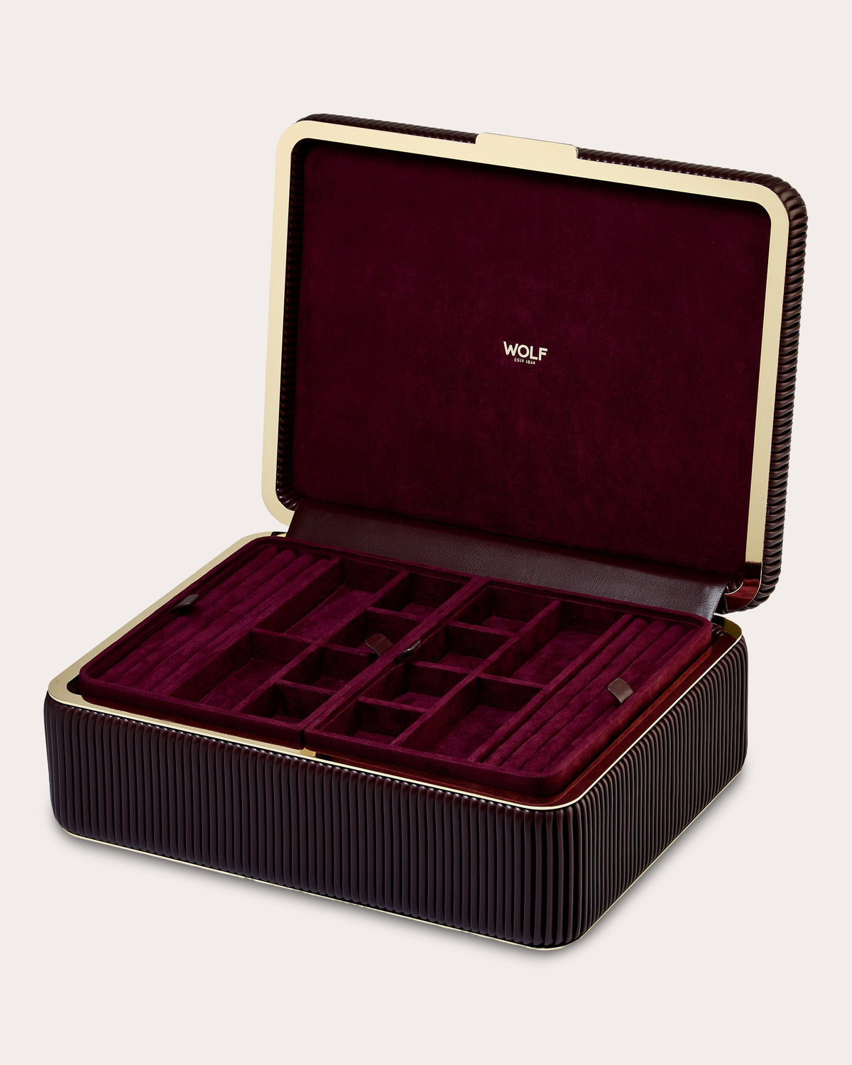 Bella Pleated Large Jewelry Box