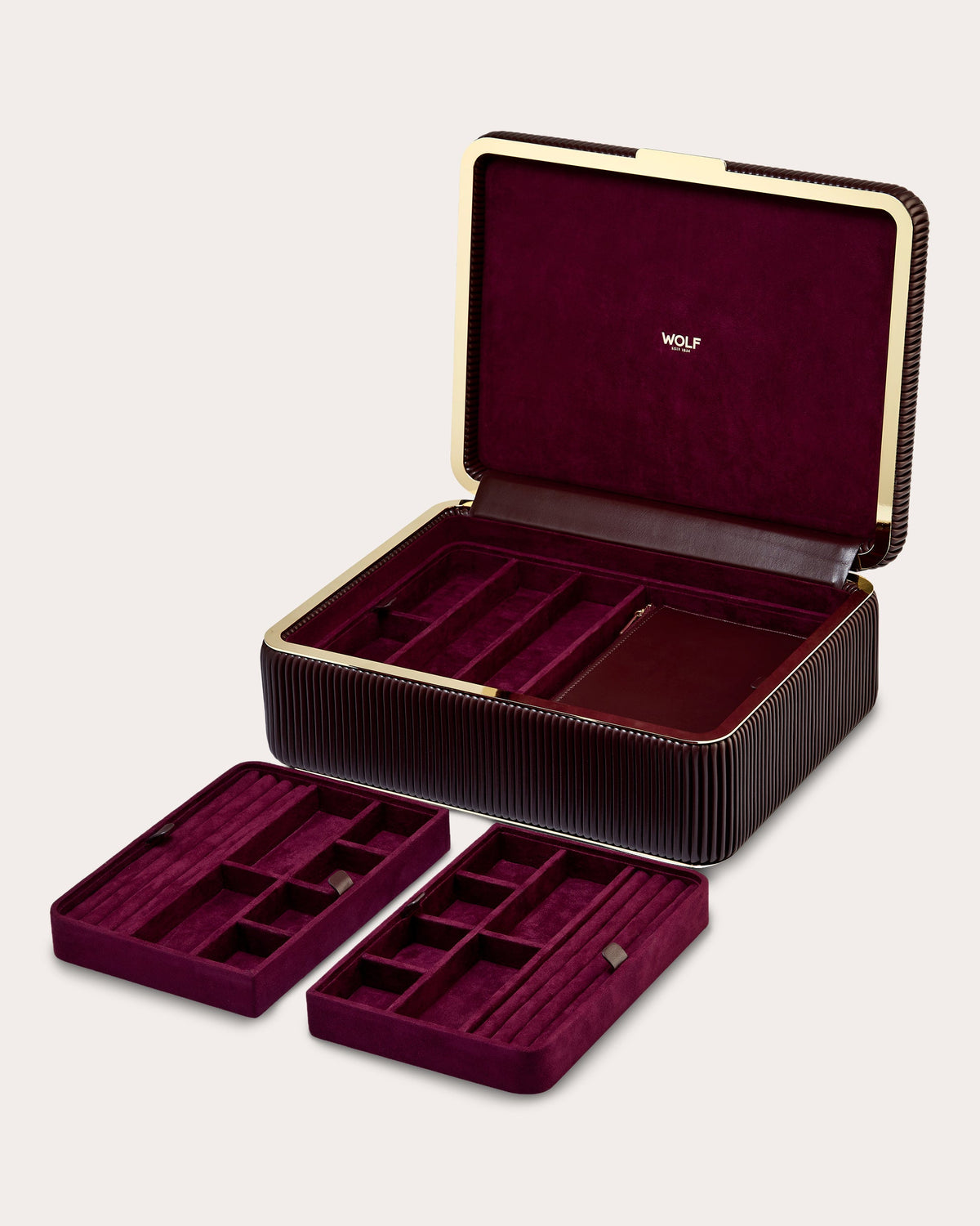 Bella Pleated Large Jewelry Box