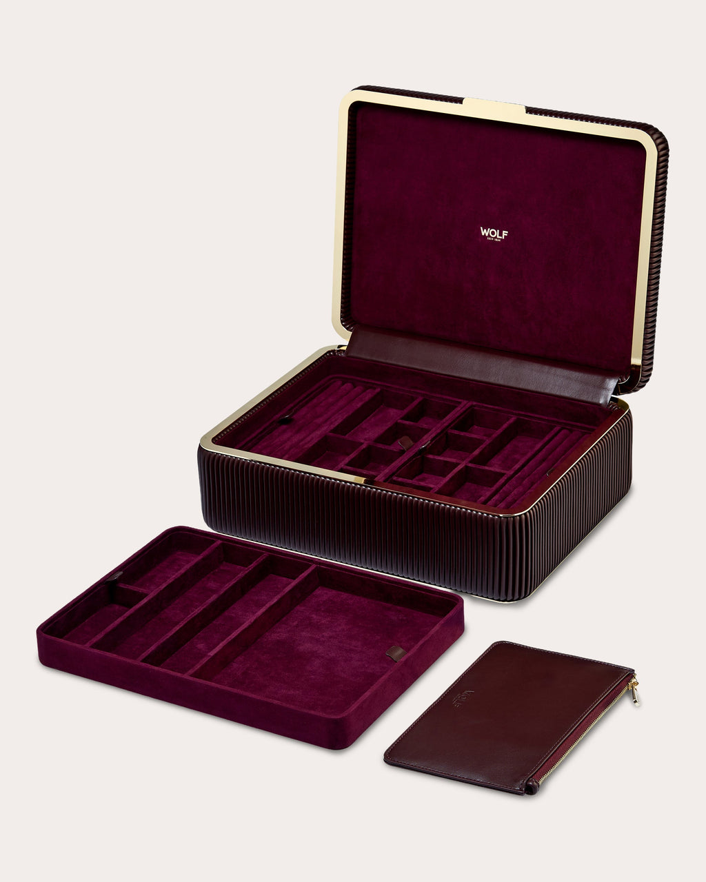 Bella Pleated Large Jewelry Box