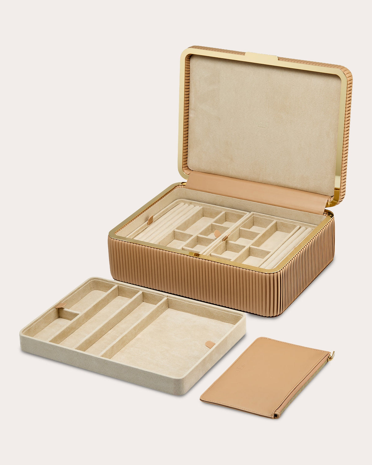 Bella Pleated Large Jewelry Box
