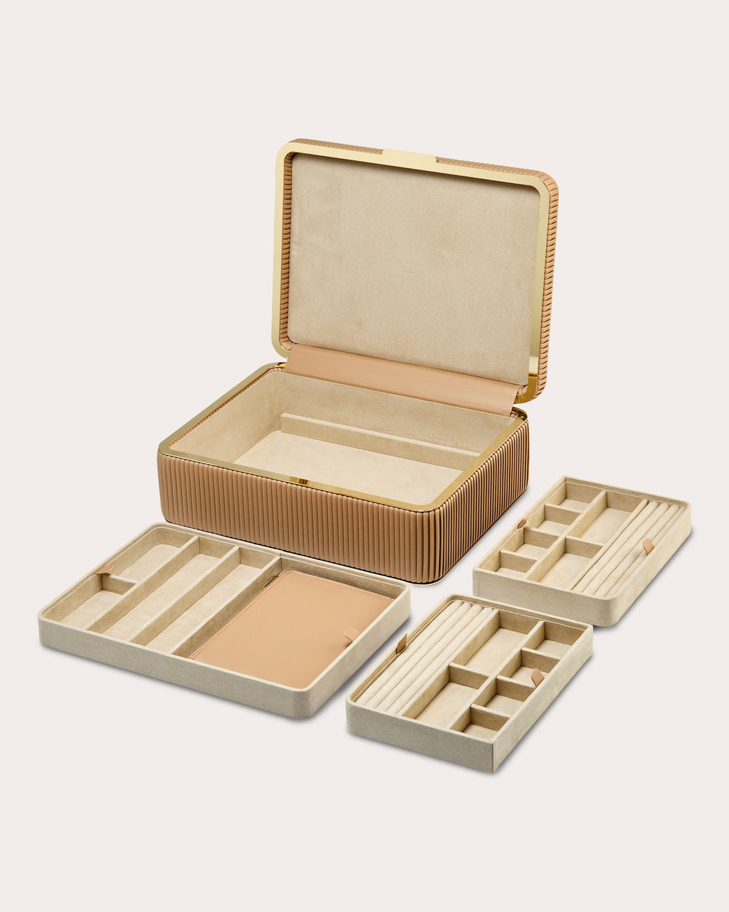 Bella Pleated Large Jewelry Box