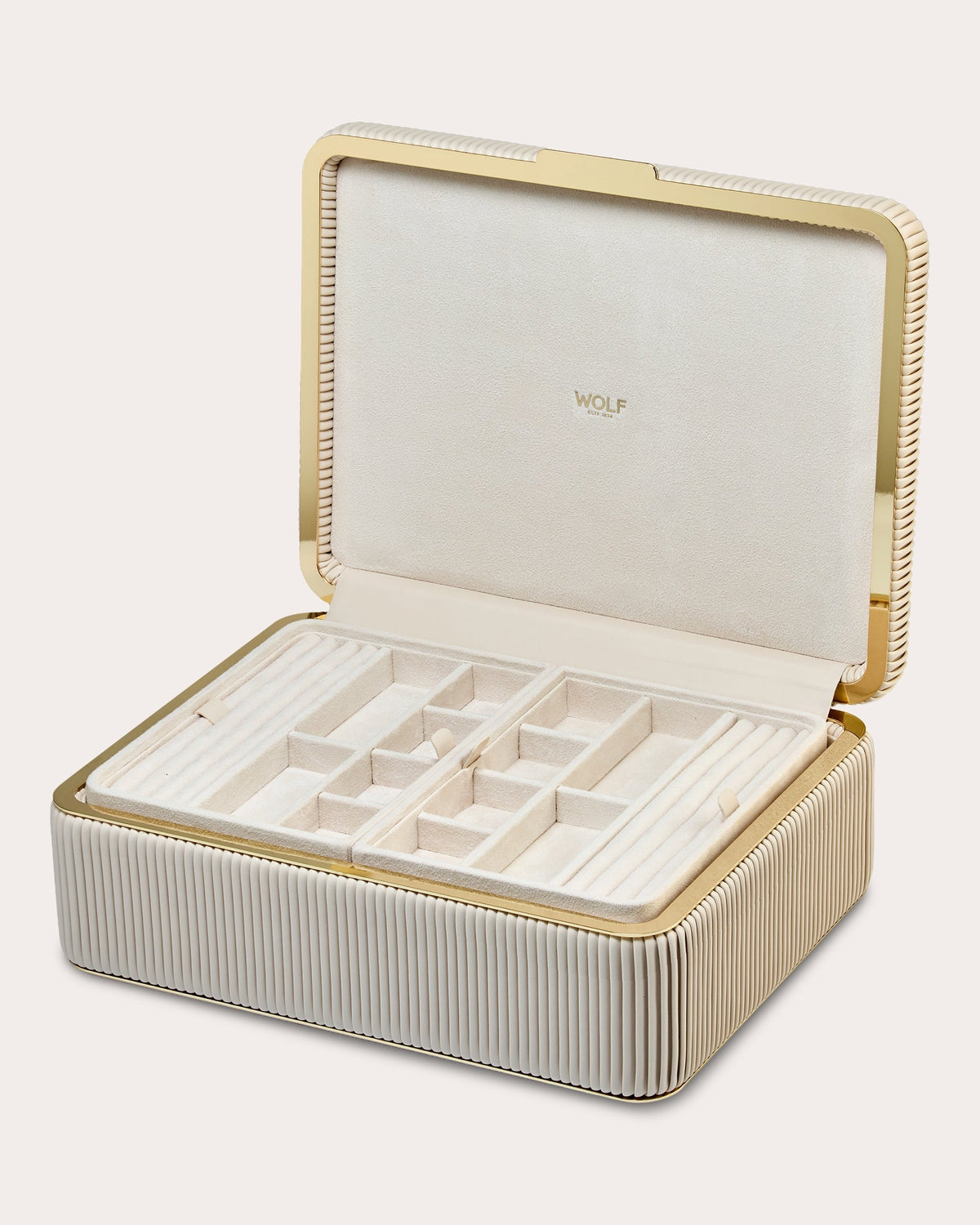 Bella Pleated Large Jewelry Box