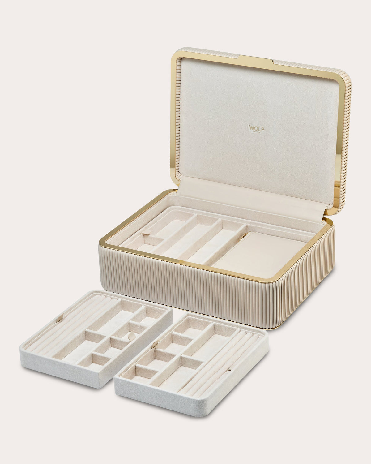 Bella Pleated Large Jewelry Box