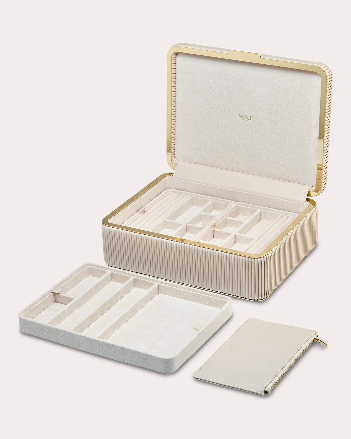 Bella Pleated Large Jewelry Box