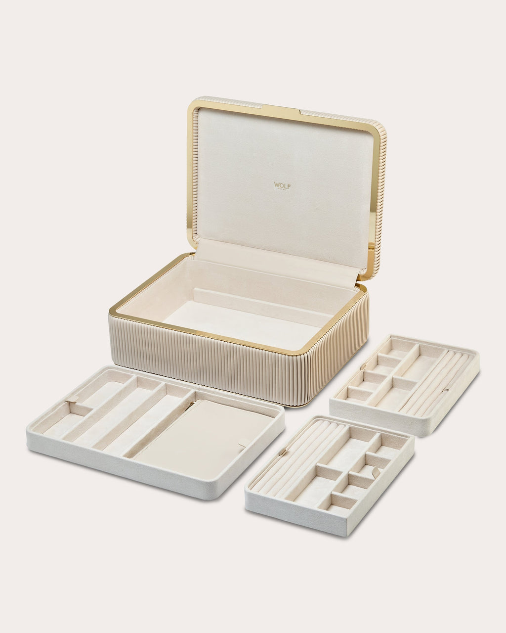Bella Pleated Large Jewelry Box