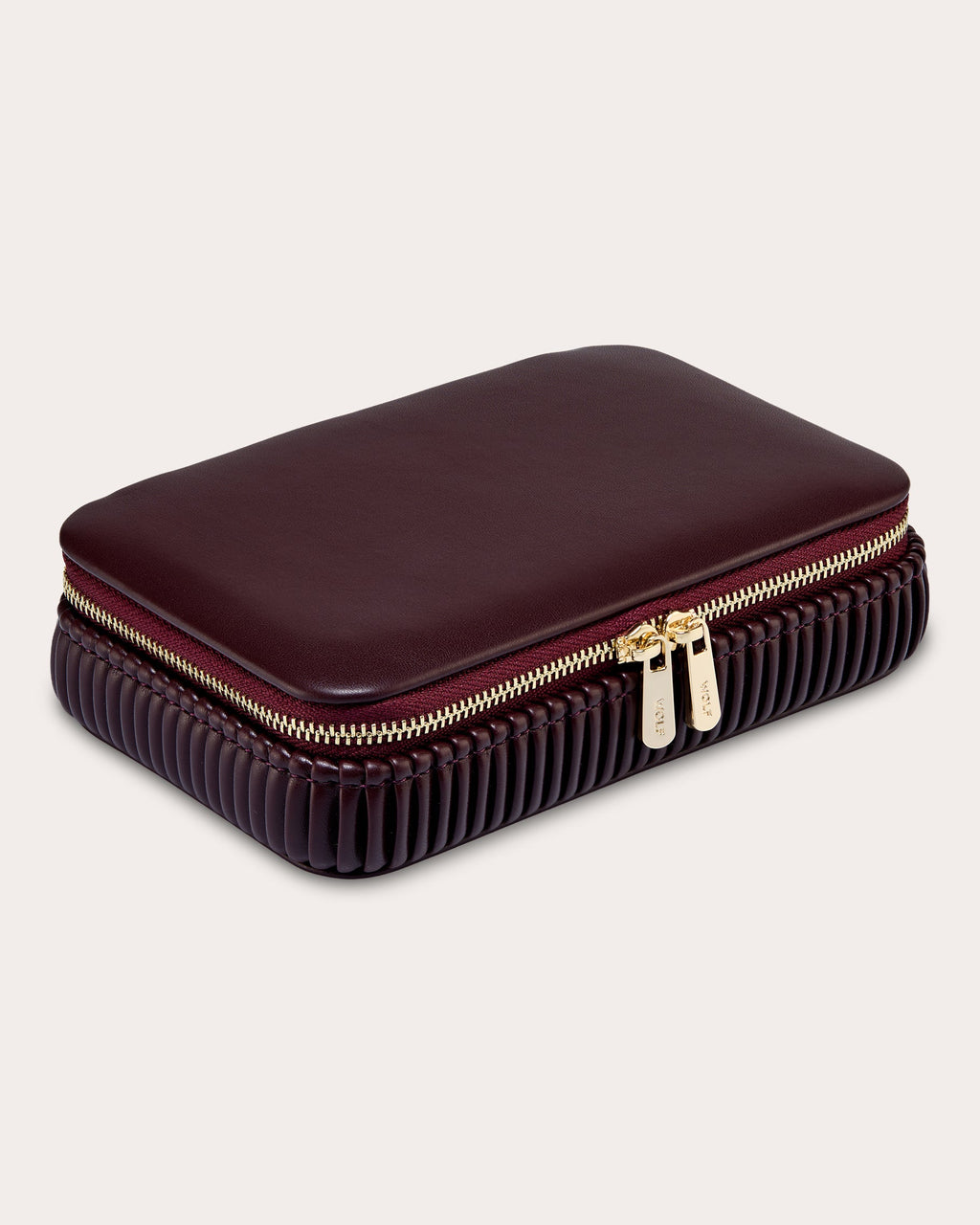 Bella Pleated Zip Jewelry Case