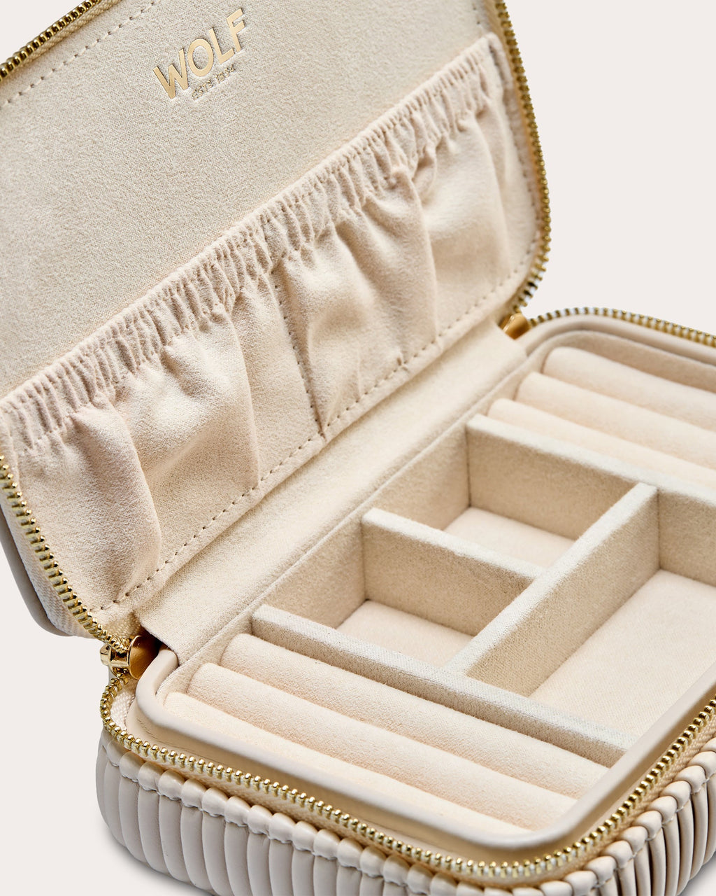 Bella Pleated Zip Jewelry Case