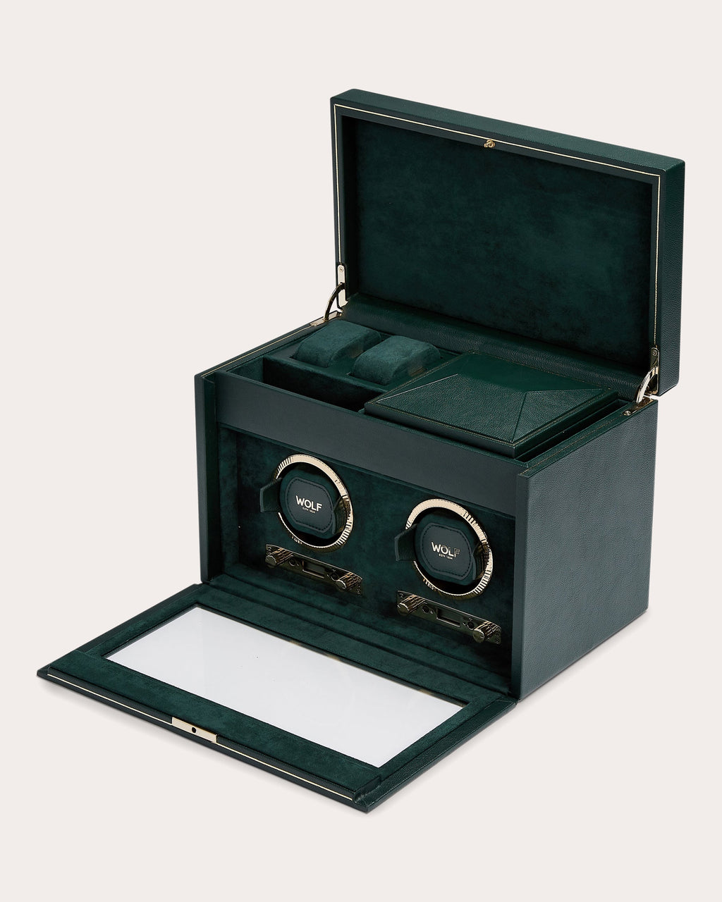 British Racing Double Watch Winder Storage Case
