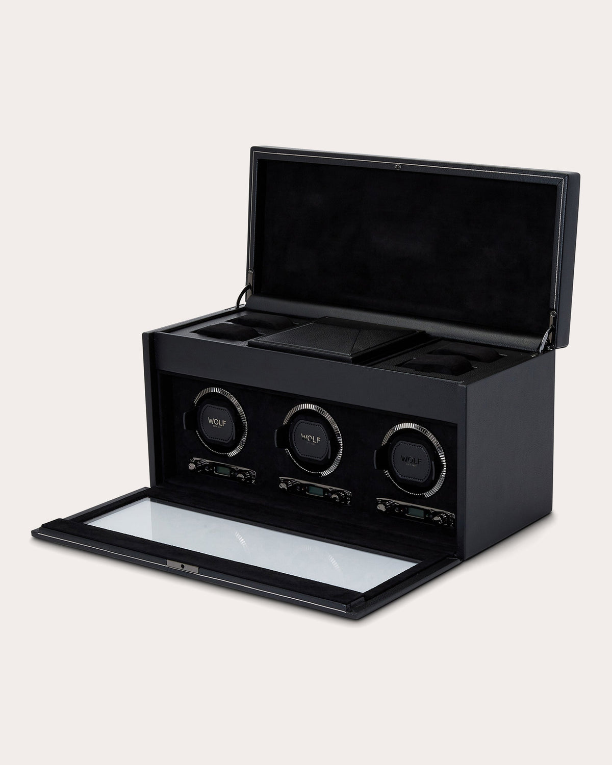 British Racing Triple Watch Winder Storage Case