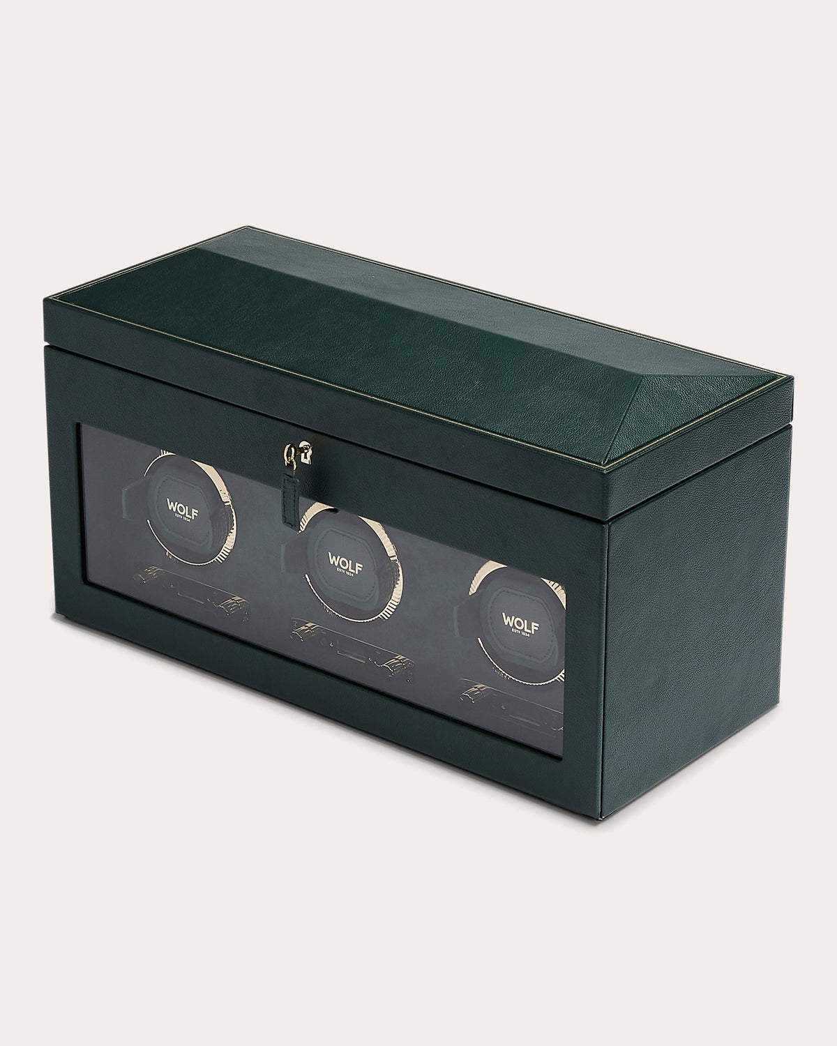British Racing Triple Watch Winder Storage Case