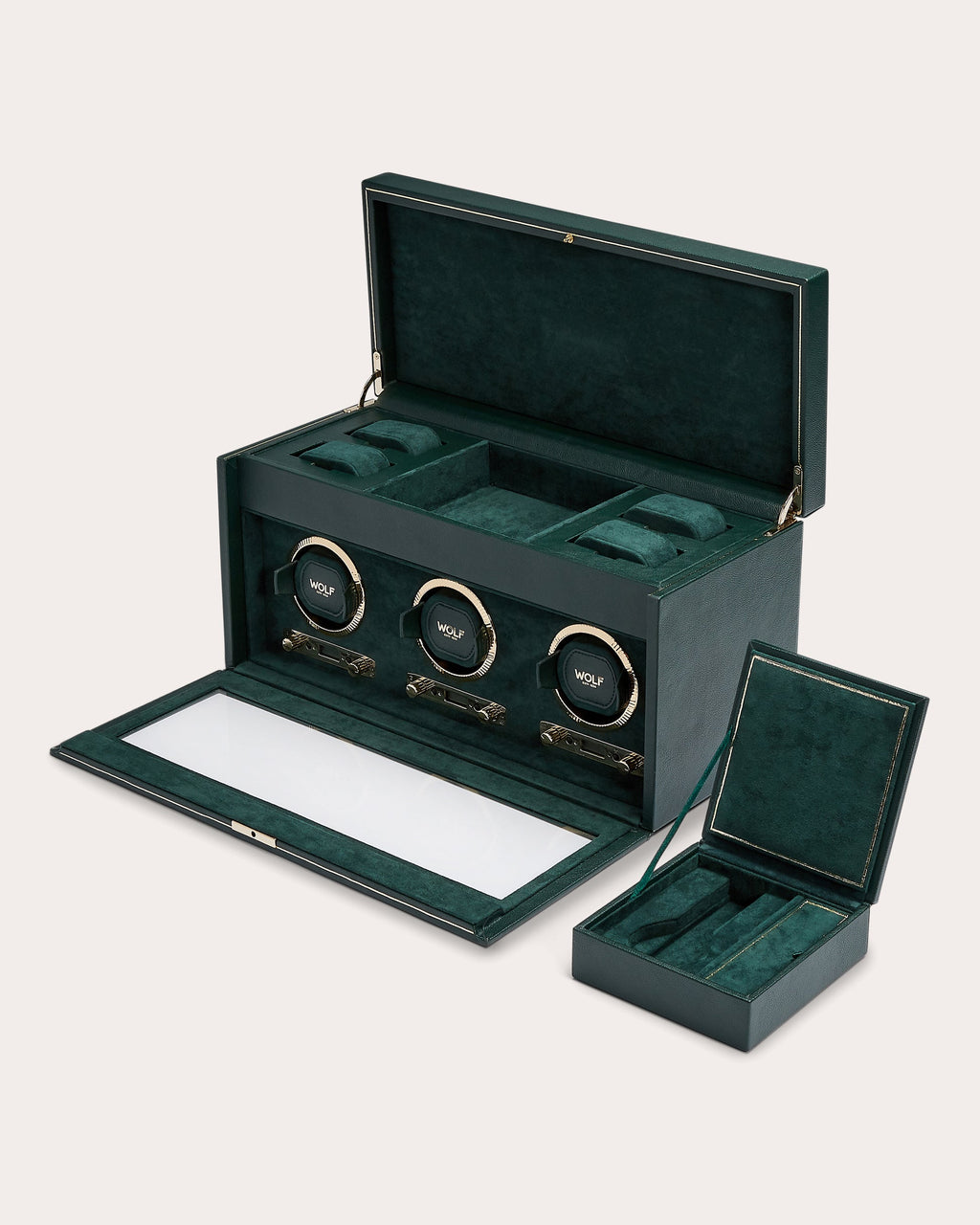 British Racing Triple Watch Winder Storage Case