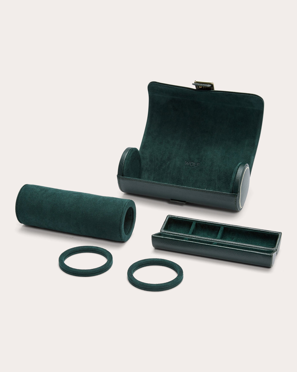 British Racing Leather Triple Watch Roll