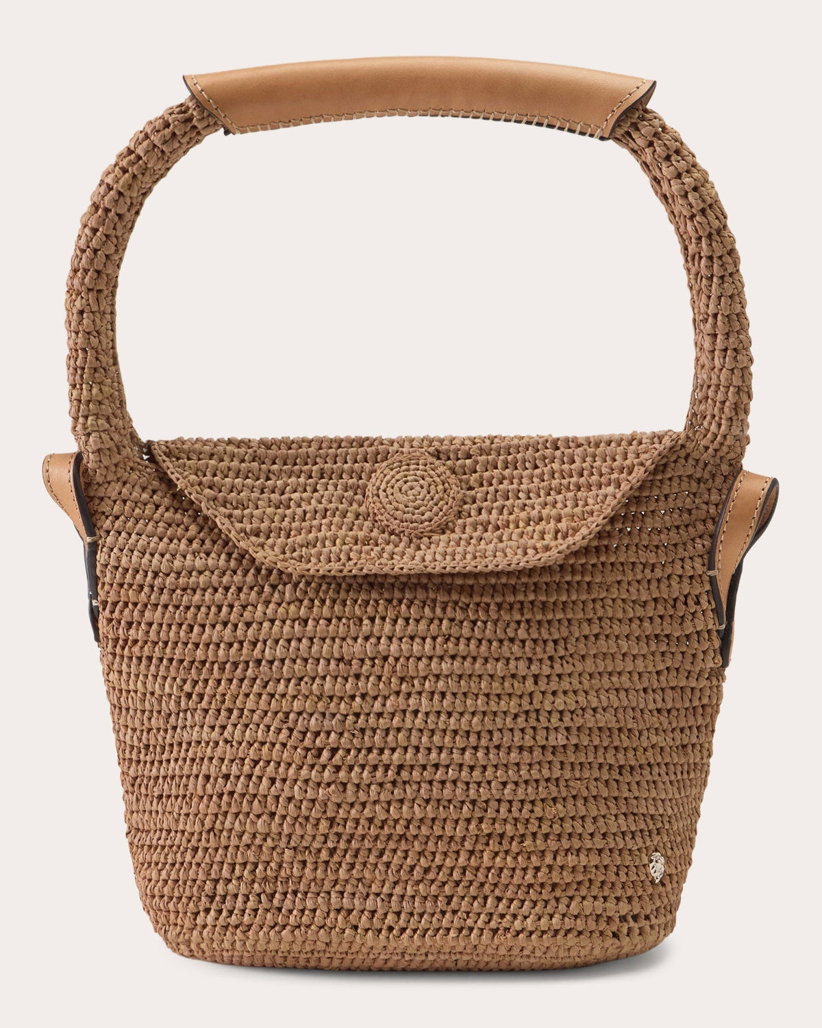 Yala Crocheted Raffia Mini Drawstring Sac Bag