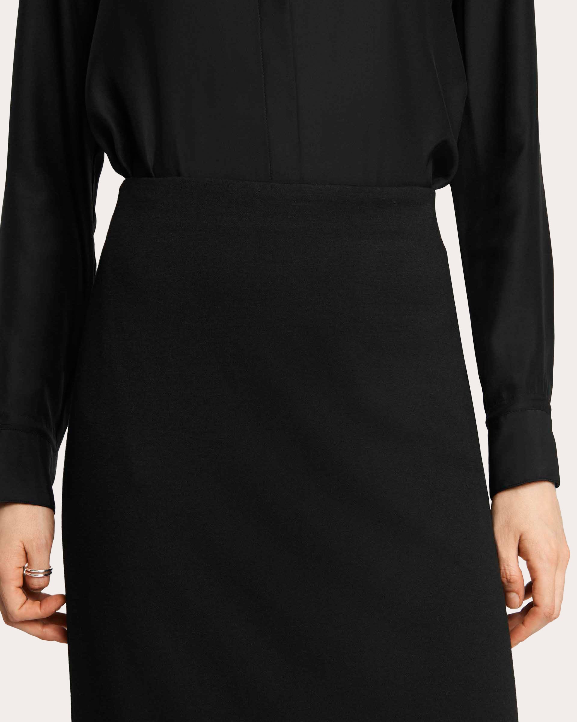 Jersey Knit Slim Midi Skirt
