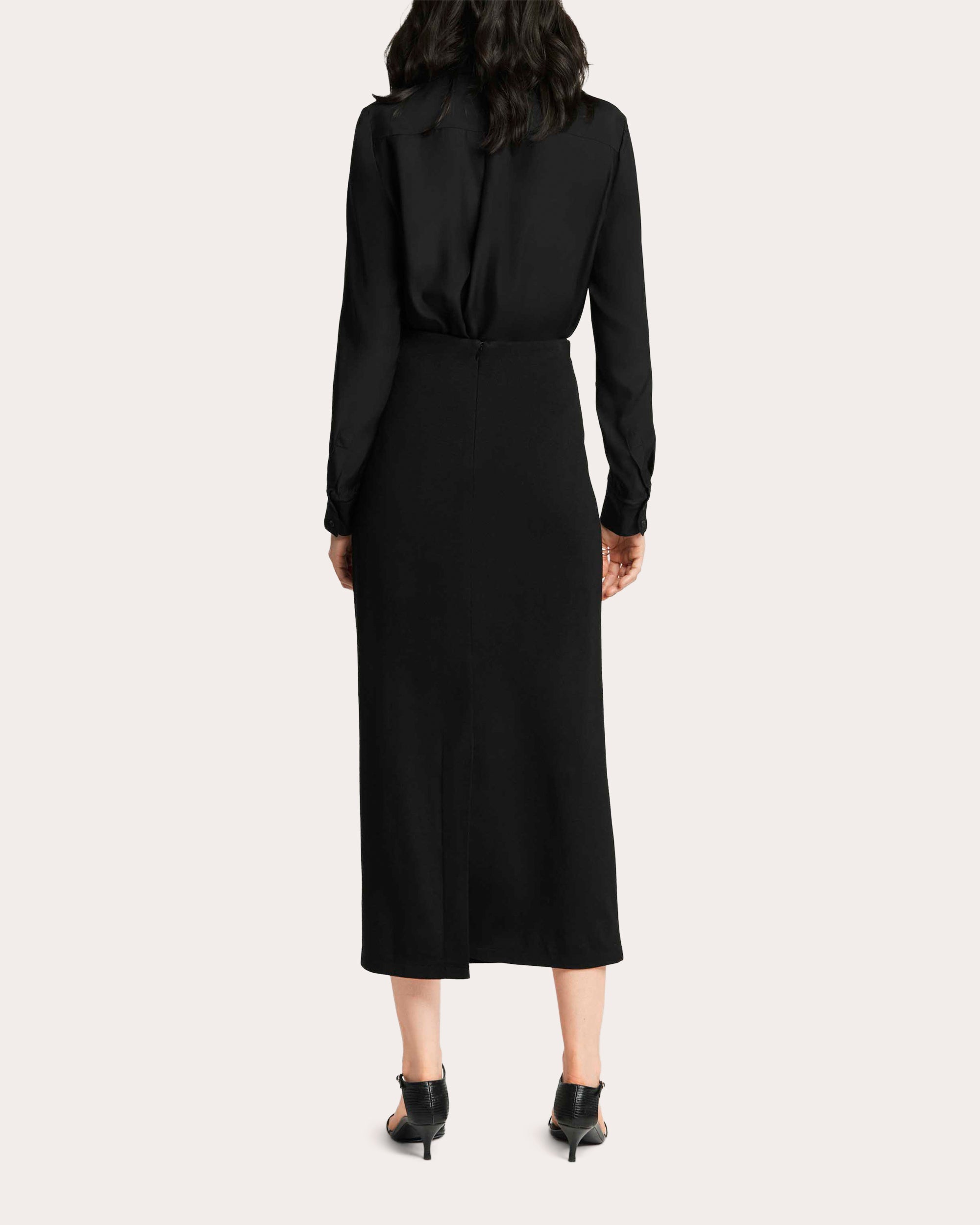 Jersey Knit Slim Midi Skirt