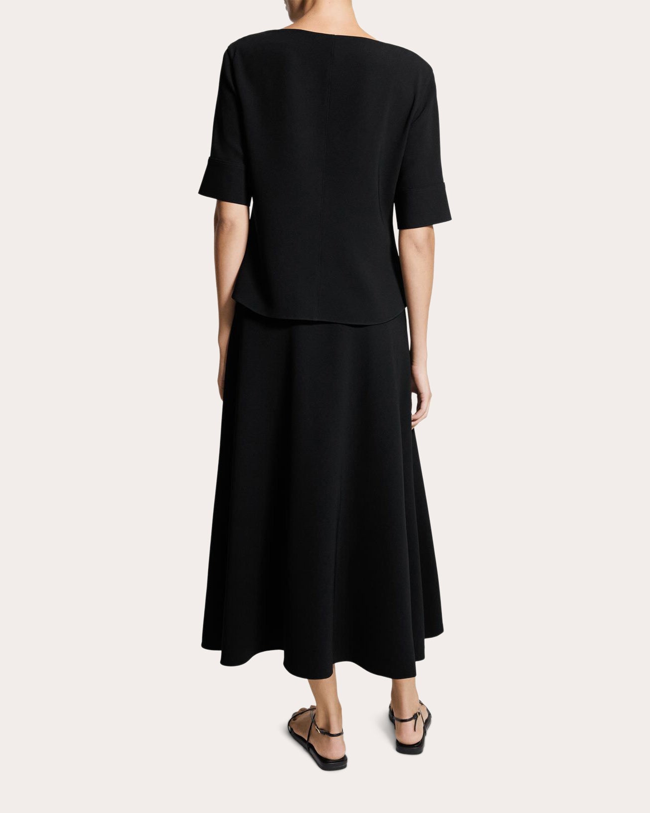 Admiral Crepe Seamed Boatneck Top