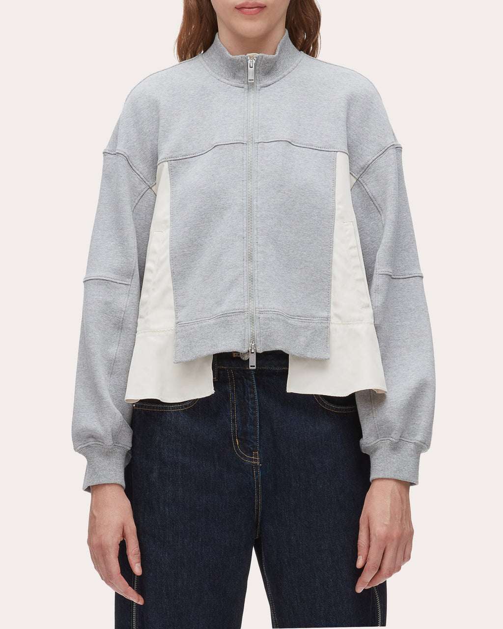 French Terry Ripstop Combo Zip Track Jacket