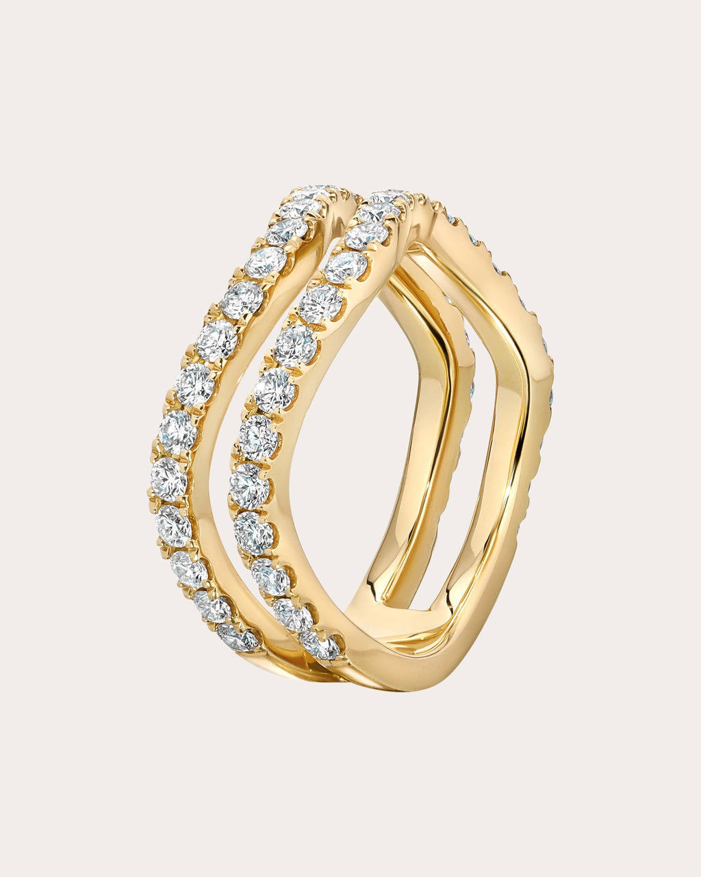 Diamond & 18k Gold Rio Double Band Ring