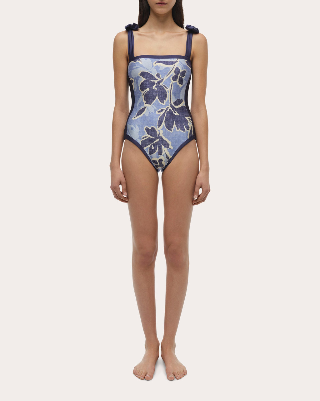 Floral Bow-Strap Swimsuit